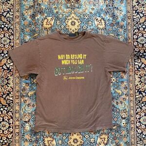 Y2K Brown John Deere T shirt